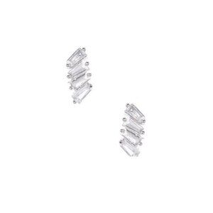 CZ Cezanne Baguette Stud Earrings